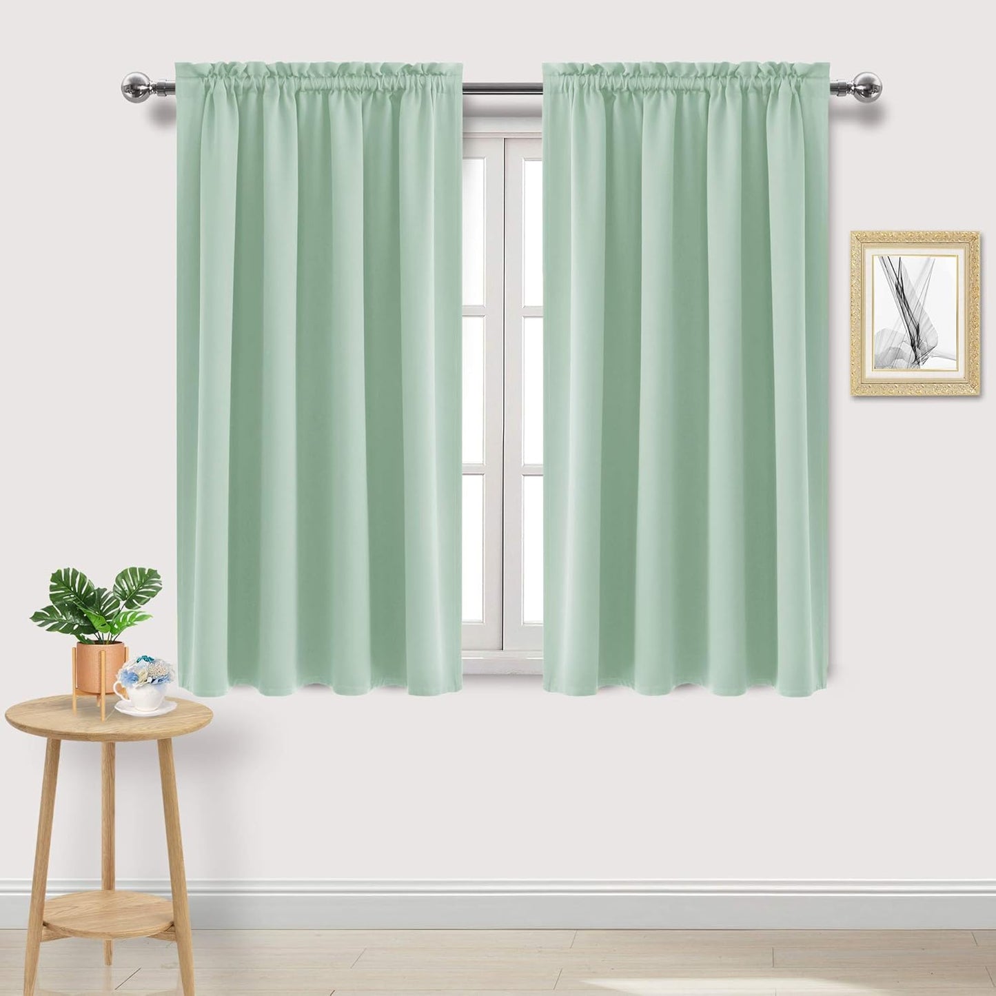 DWCN Blackout Curtains Room Darkening Thermal Insulated Bedroom Curtains Window Curtain Panels, 52