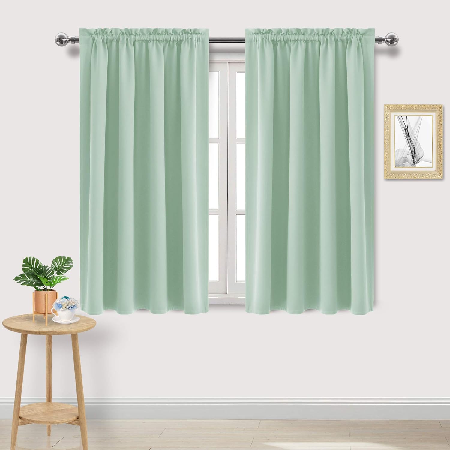 DWCN Blackout Curtains Room Darkening Thermal Insulated Bedroom Curtains Window Curtain Panels, 52