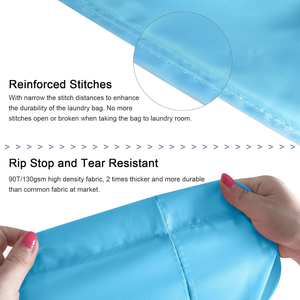 Polecasa Heavy Duty Large Laundry Bag with 130gsm Tear Resistant Fabric and Handles, Easy to Carry