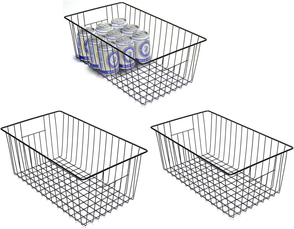 Freezer Organizer Bins, Upright Freezer Baskets for 16, 17, 21 cu.ft Standup Freezer, Durable