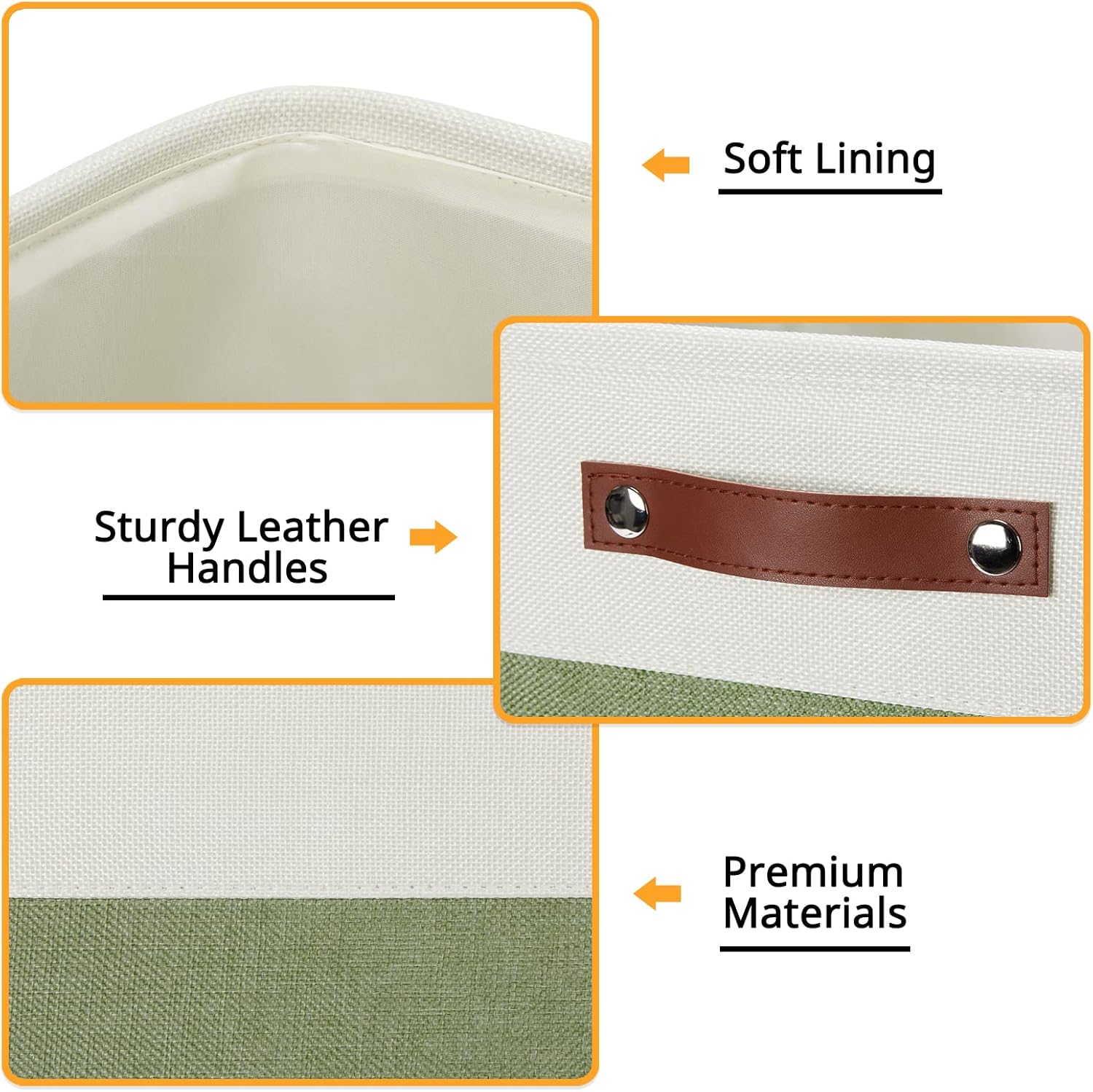 DULLEMELO Storage Baskets for Organizing, Linen Closet Organizers and Storage Baskets for Dog Toy