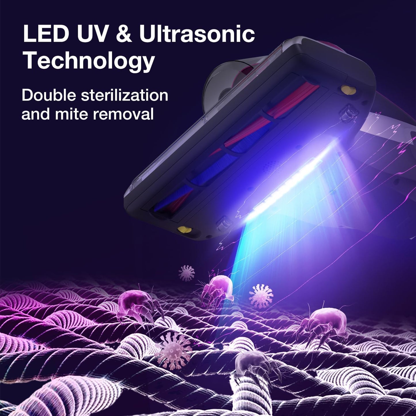 Jimmy WB73 Mattress Vacuum Cleaner, Pet Hair Vacuum, Bed Vacuum with UV & Ultrasonic, Strong