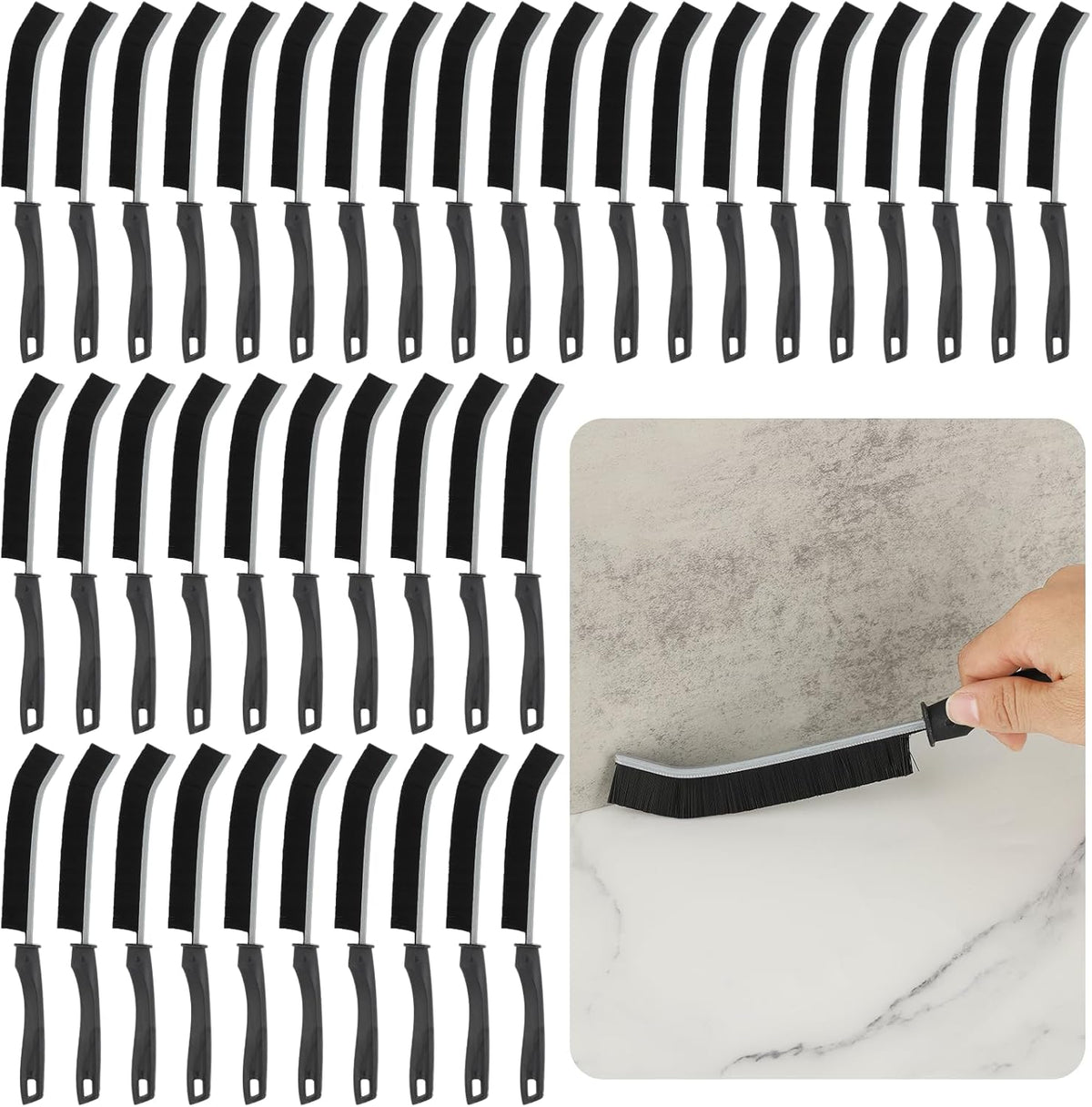 Crevice Cleaning Brush, 40 PCS Hard Bristled Crevice Cleaning Brush, Gap Cleaning Brush