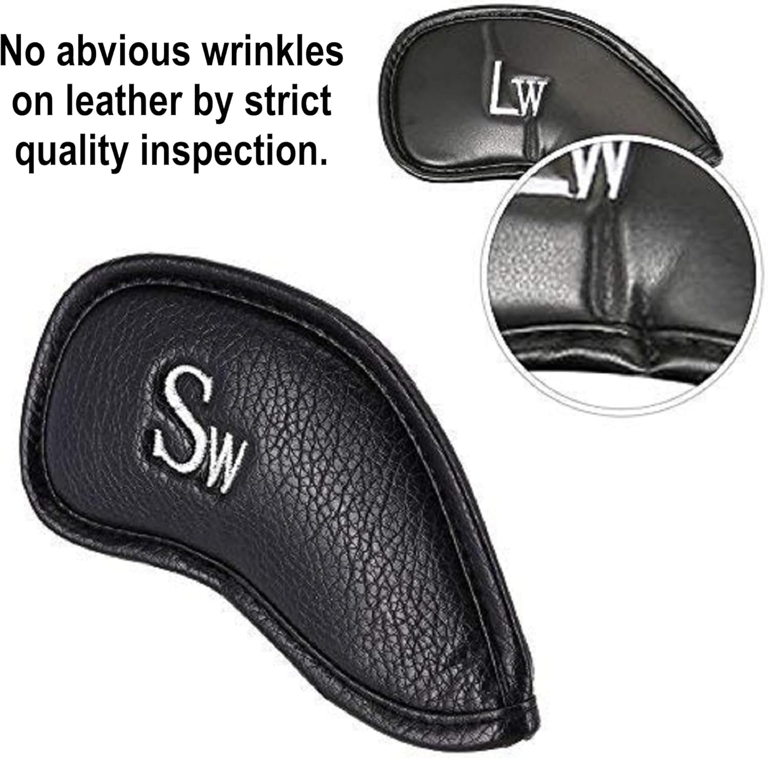 CRAFTSMAN GOLF 12pcs or 1pc Thick Synthetic Leather Golf Iron Head Covers Set Headcover Fit All