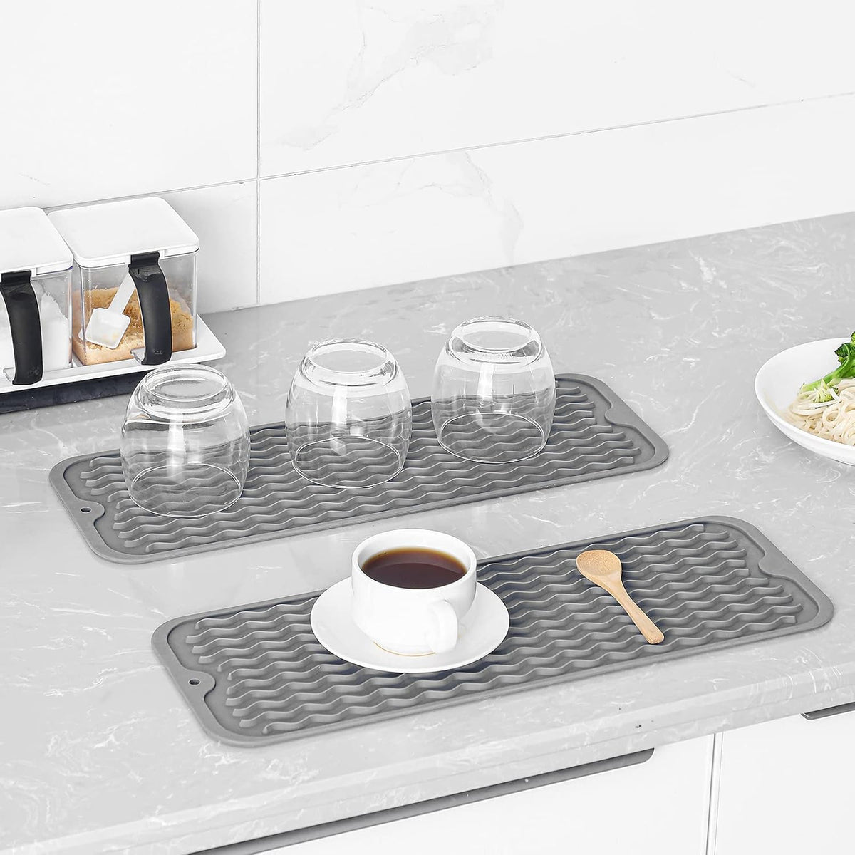Silicone Dish Drying Mat for Multiple Usage,Easy clean,Eco-friendly,Heat-resistant Silicone Mat for