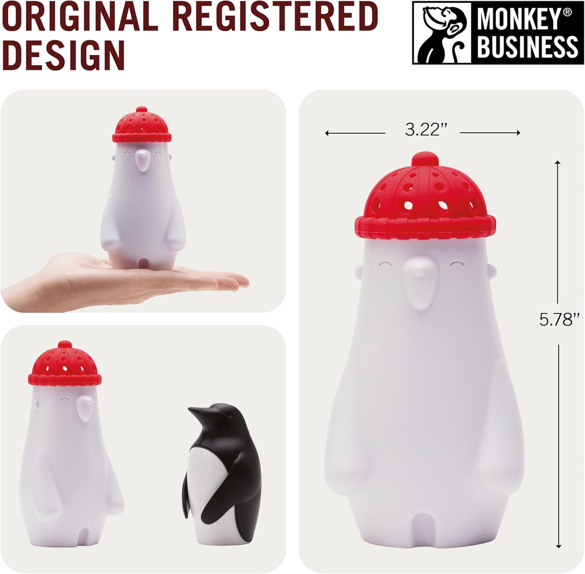 Monkey Business Fill Phil Refrigerator Deodorizer, Baking Soda Container, Baking Soda Fridge