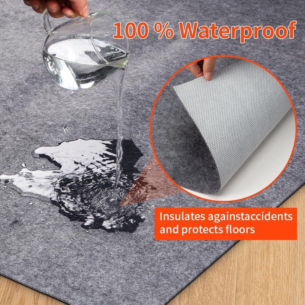Non-Slip Rug Pads 1/4” Thick, 2x3Ft Waterproof Rugs Non Skid Rug Pad for All Floors and Finishes