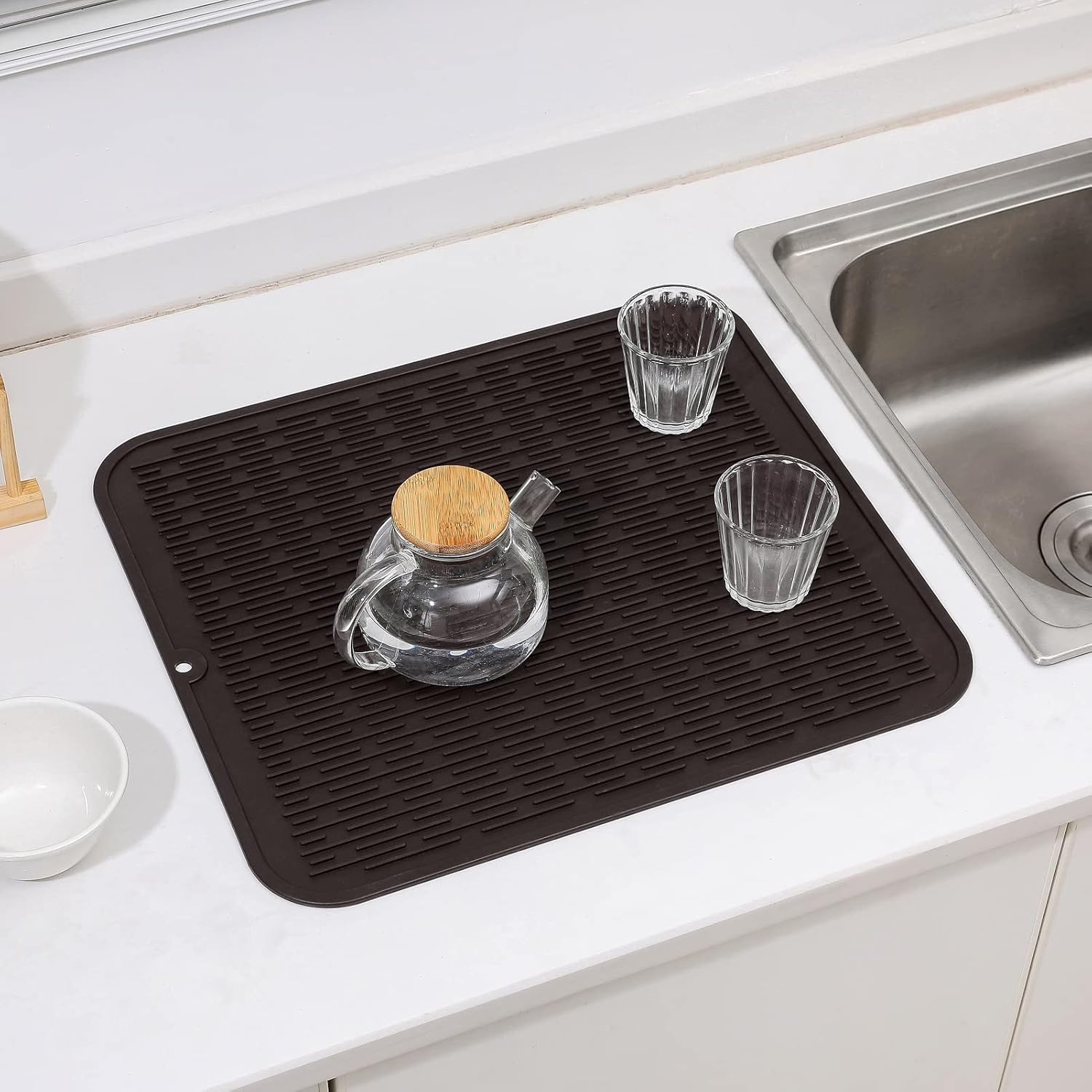 Silicone Dish Drying Mat for Multiple Usage,Easy clean,Eco-friendly,Heat-resistant Silicone Mat for
