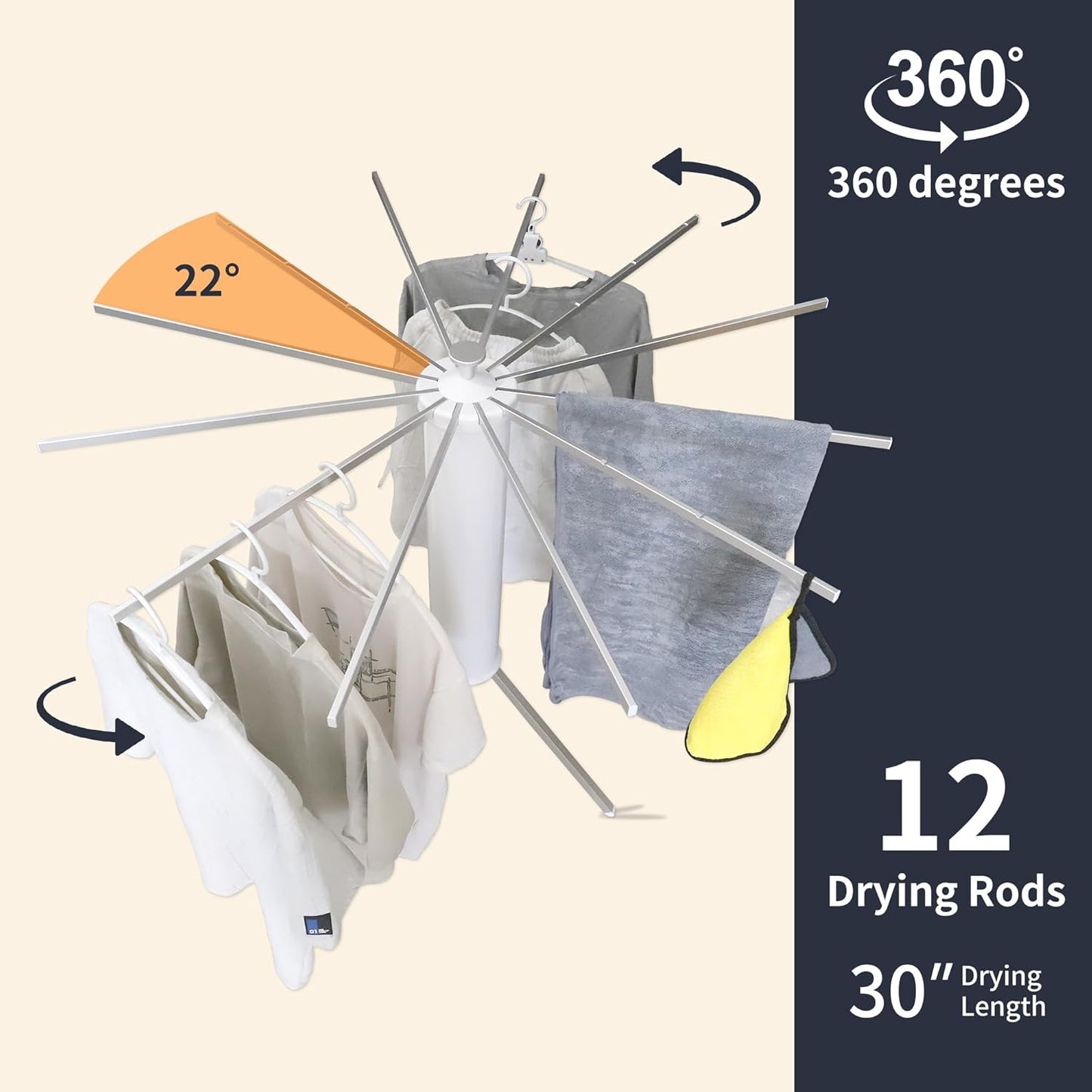 Clothes Drying Rack Tripod,Laundry Hanger Dryer Rack,Portable Foldable Drying Rack-Drying Rack