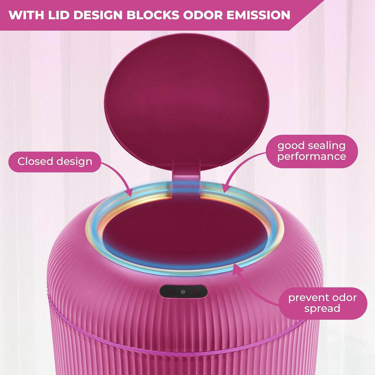 Pukomc Smart Sensor Wastebasket, Convenient and Hygienic Easy to Use, Technology Sensor Waterproof