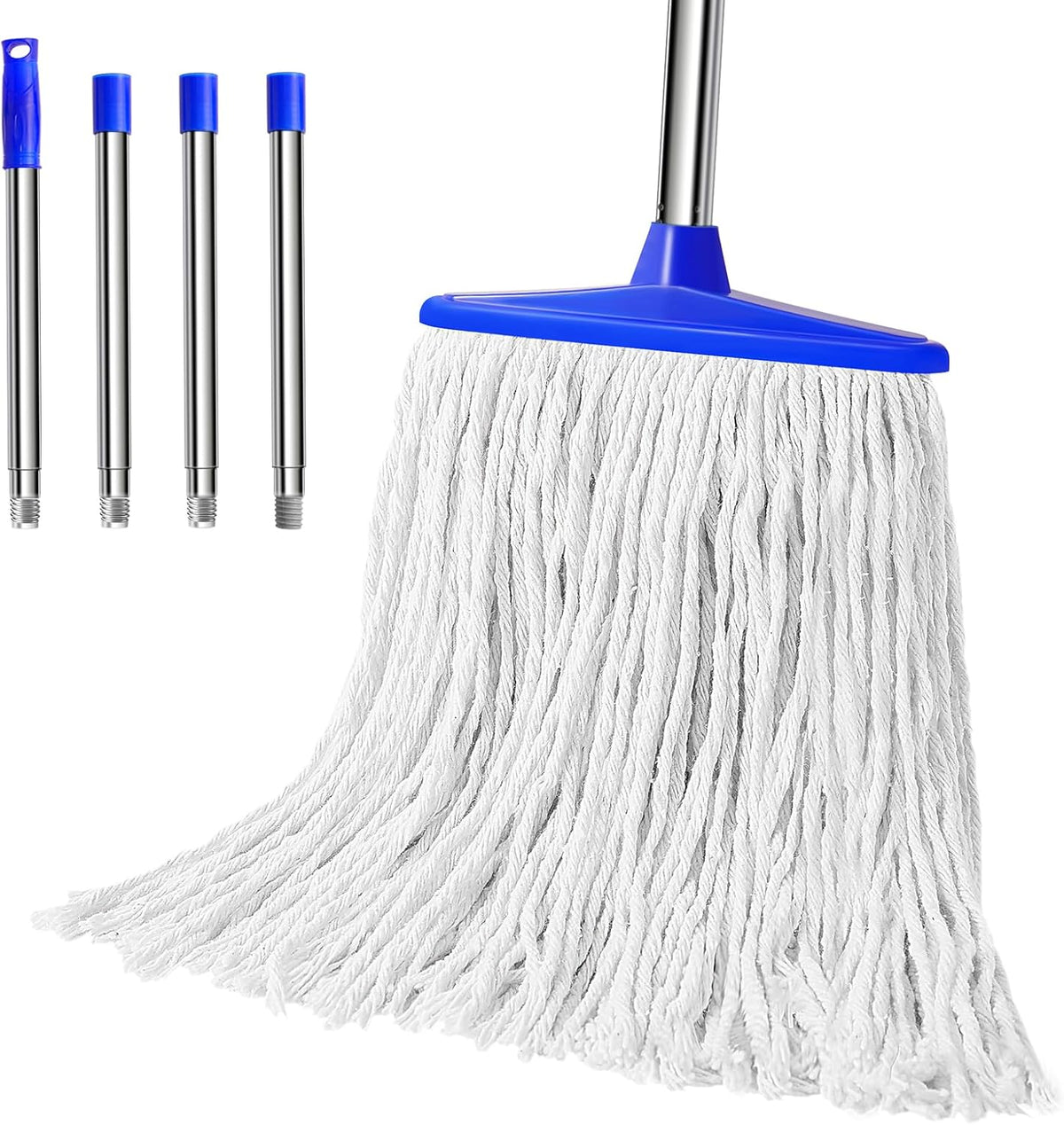 Indoor Cotton Mops for Floor Cleaning - Indoor Cleaning Mop for Wood Floors, Tile, Hardwood Floor