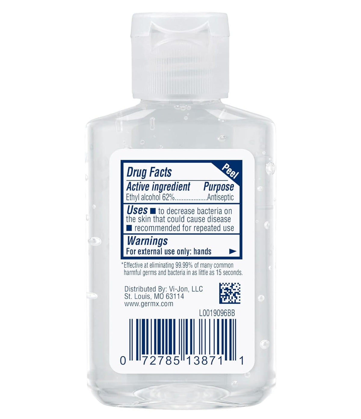 Germ-X Original Hand Sanitizer, Non-Drying Moisturizing Gel with Vitamin E, Instant and No Rinse