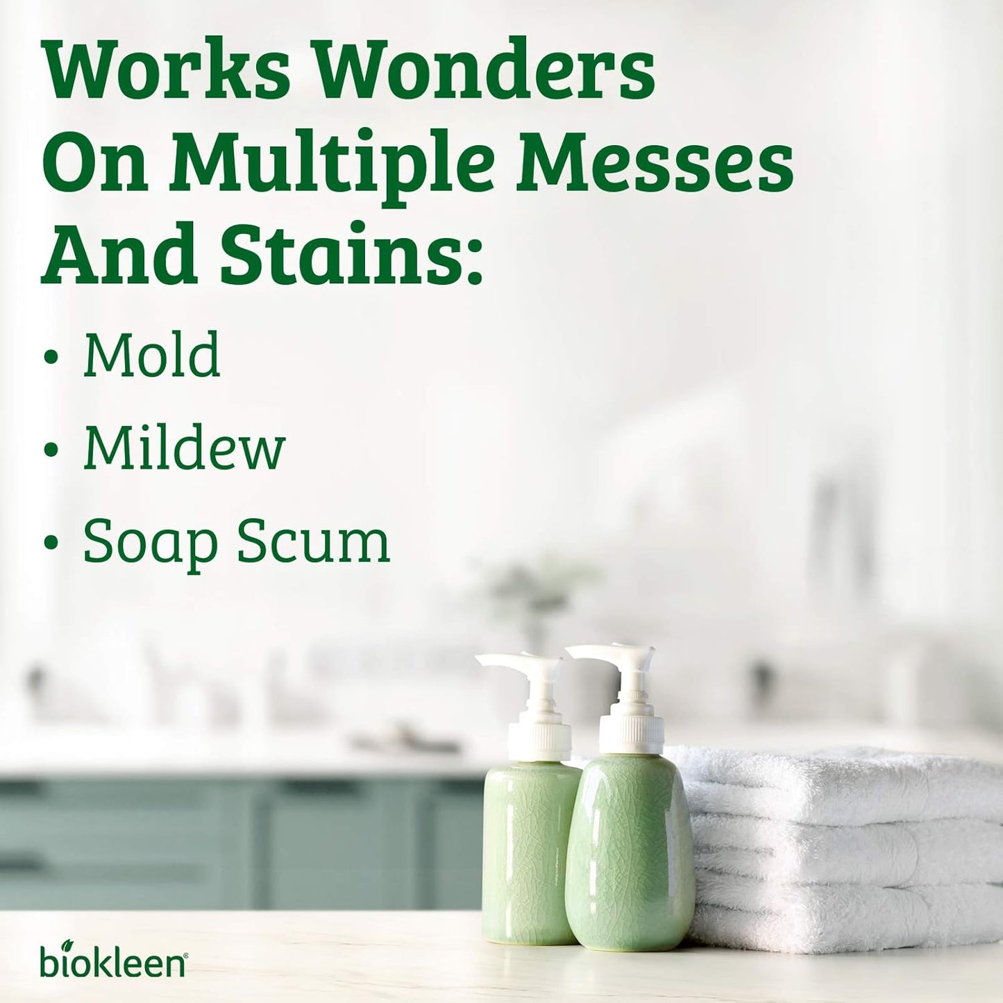 Biokleen Bac-Out Natural Bathroom Cleaner - 2 Pack - Enzyme Professional Strength, Enzymatic