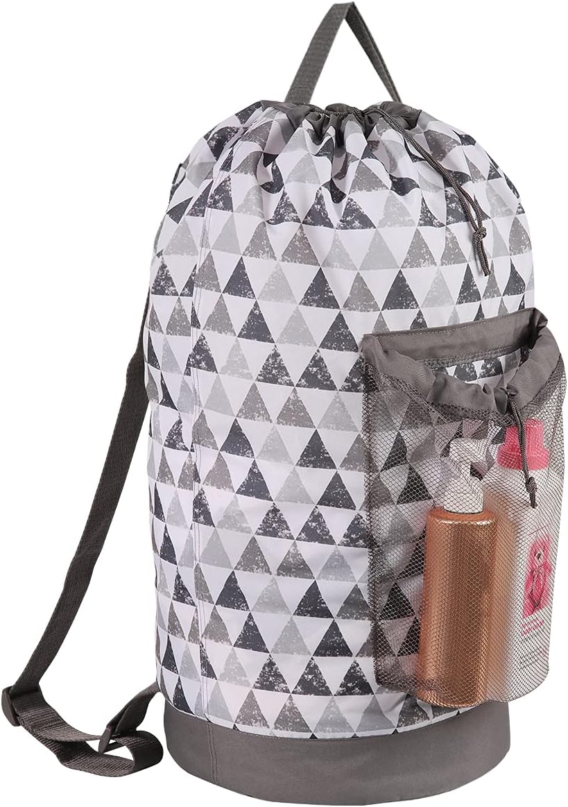 Dalykate Backpack Laundry Bag, Laundry Backpack with Shoulder Straps and Mesh Pocket Durable Nylon
