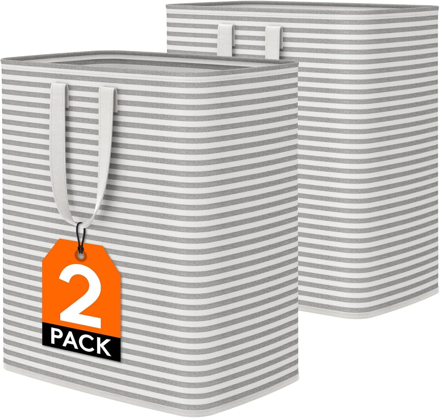 Lifewit 2 Pack Laundry Hamper Large Collapsible Laundry Baskets, Freestanding Waterproof Clothes
