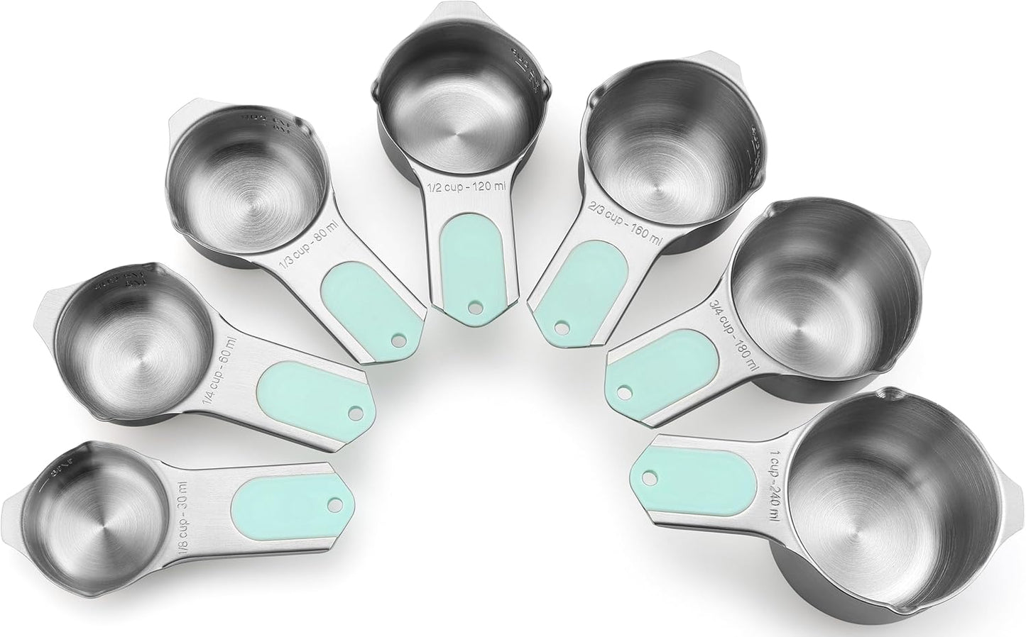 Spring Chef Magnetic Stainless Steel Measuring Cups, Patented, Kitchen Tools with Easy to Read