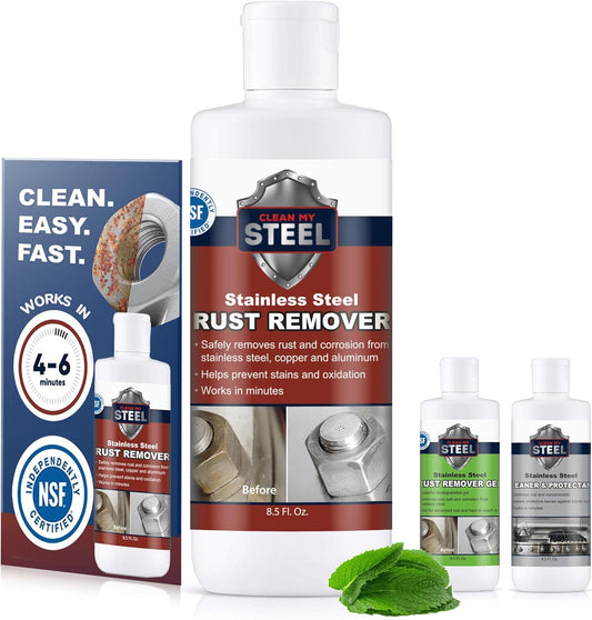 Stainless Steel Rust Stain Remover & Cleaner, Soft Cleanser, Safe for Food Areas, Non-Toxic for