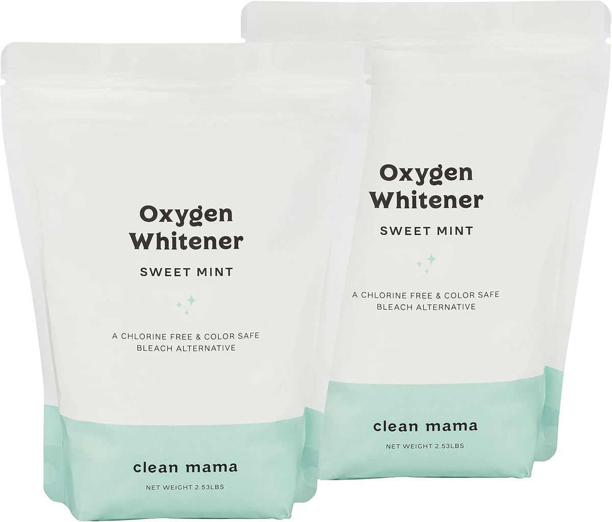 Clean Mama Natural Oxygen Whitener and Stain Remover - Color-Safe Natural Bleach Alternative