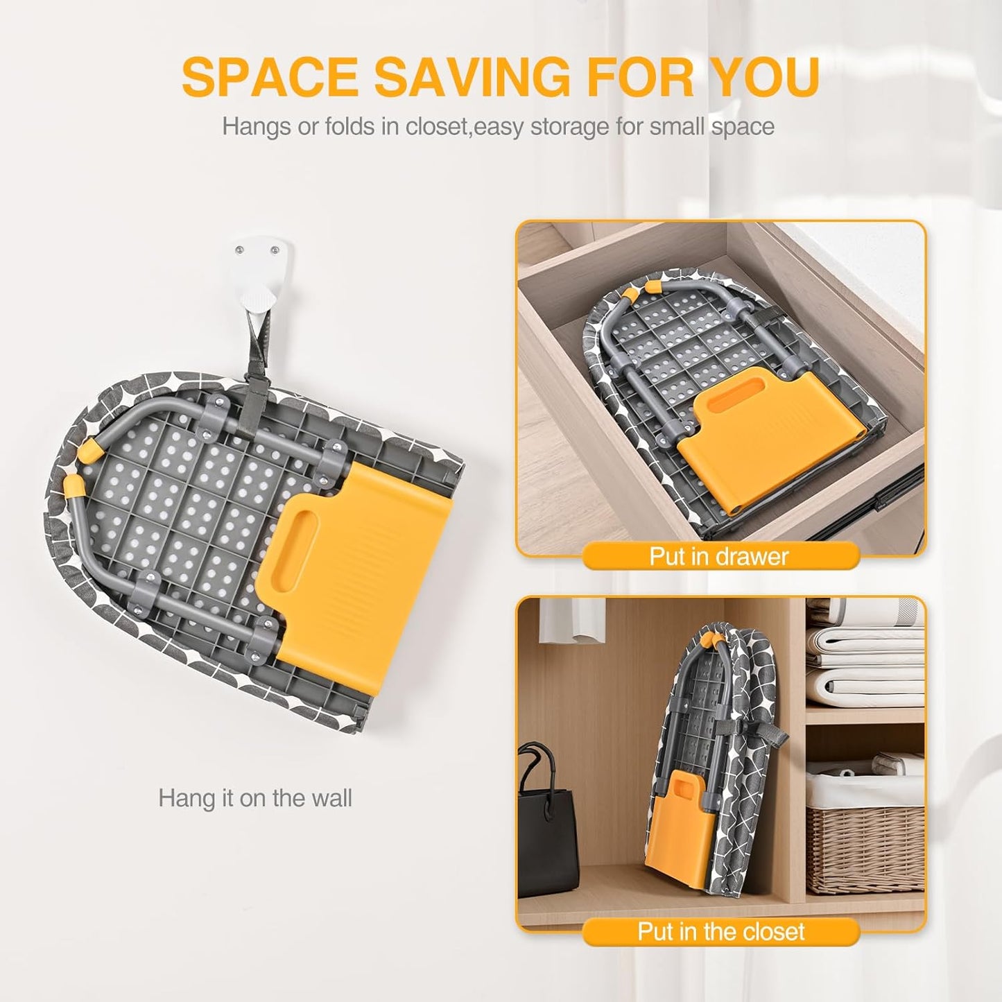 APEXCHASER Foldable Ironing Board, Tabletop Small Board with Heat Resistant Covers, Portable