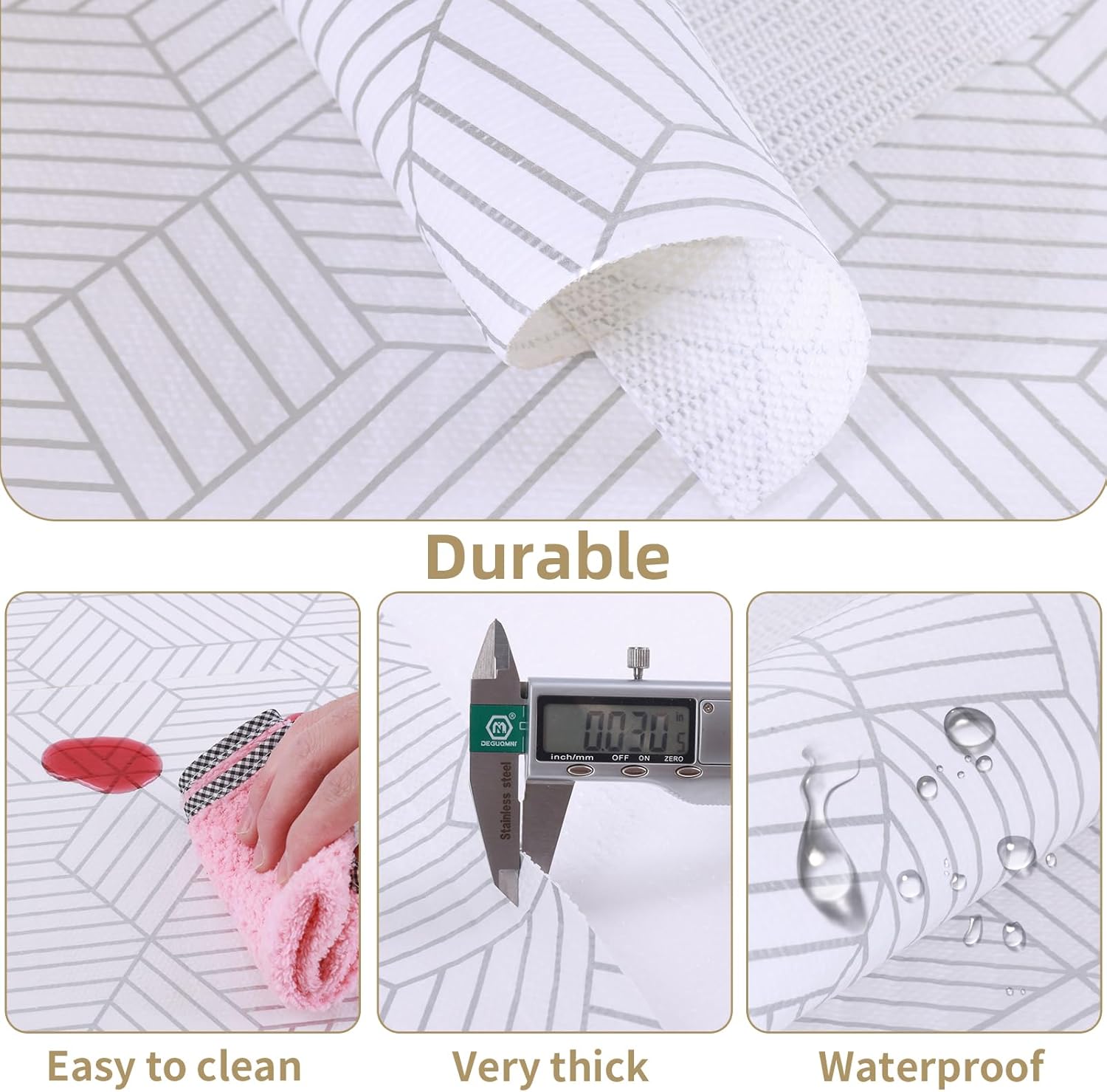 Shelf Liners for Kitchen Cabinets Non Adhesive Shelf Liner Paper Non-Slip Thickened Drawer Liner