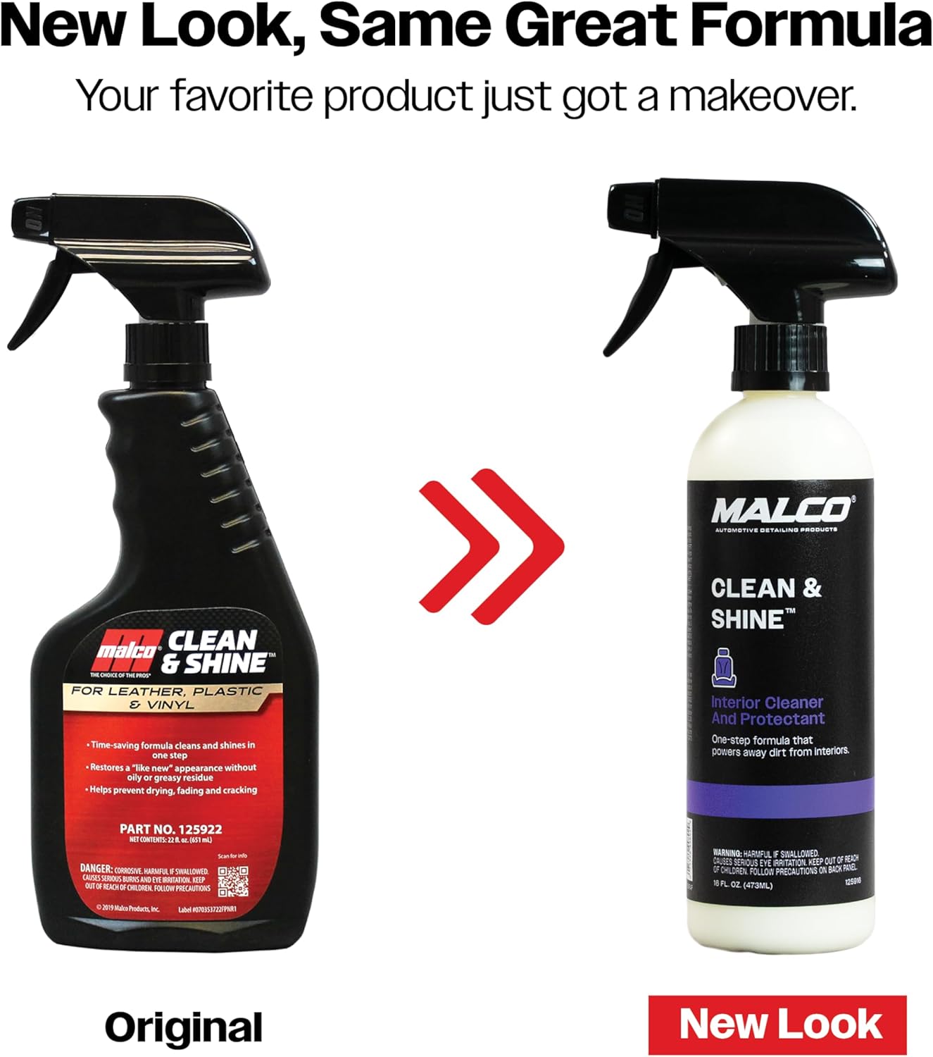 Malco Clean & Shine Interior Car Cleaner and Dressing – Restore Leather, Plastic and Vinyl Surfaces