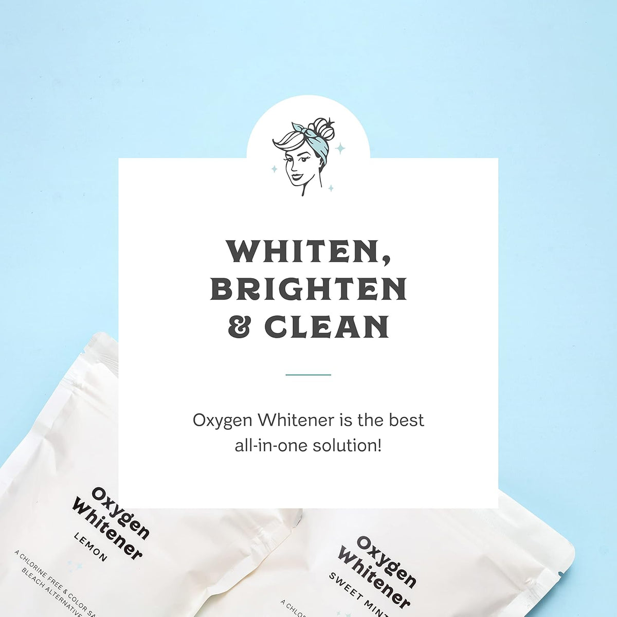 Clean Mama Natural Oxygen Whitener and Stain Remover - Color-Safe Natural Bleach Alternative