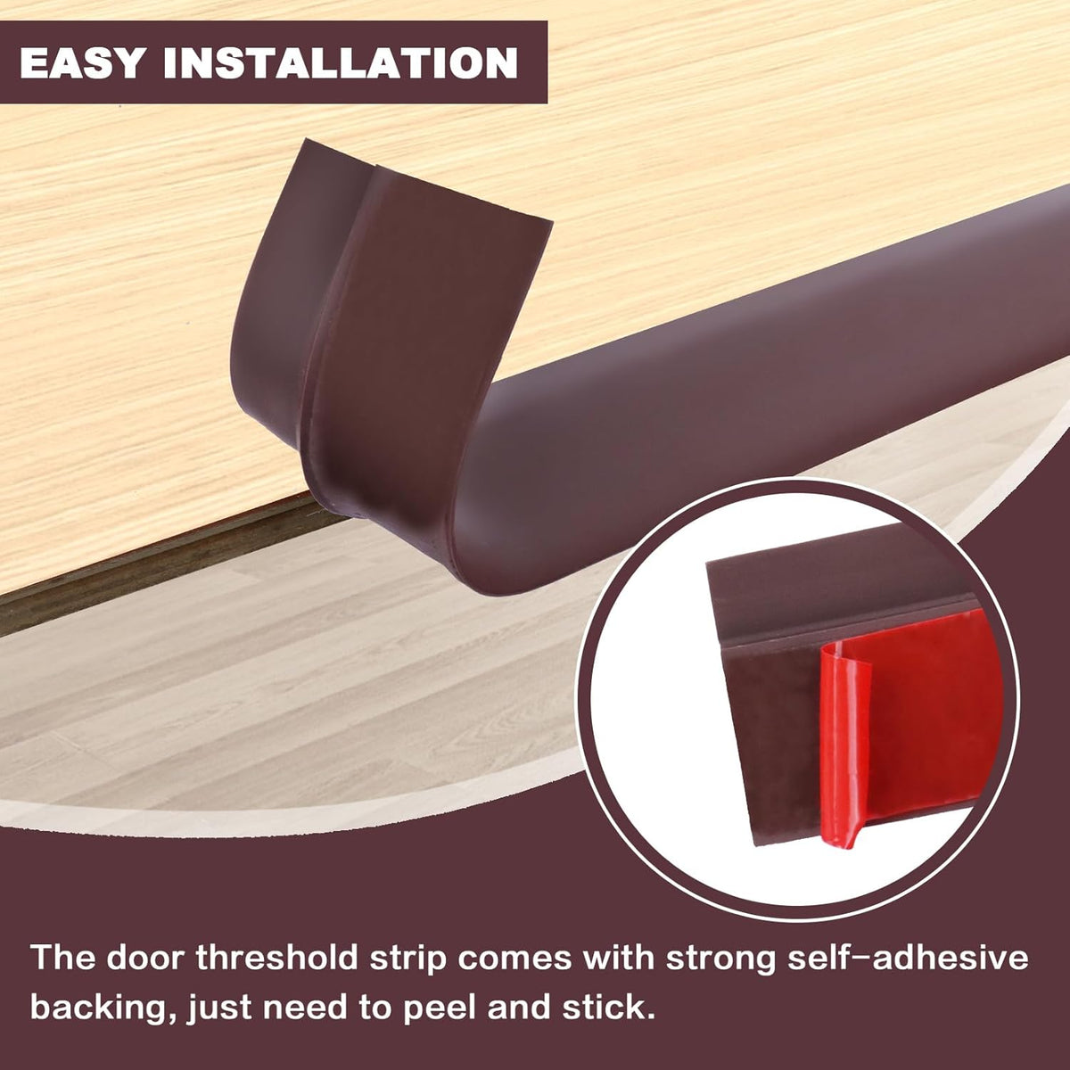 Vinyl Door Threshold Flooring Transition Strip Self Adhesive Carpet Edging Strip for Laminate
