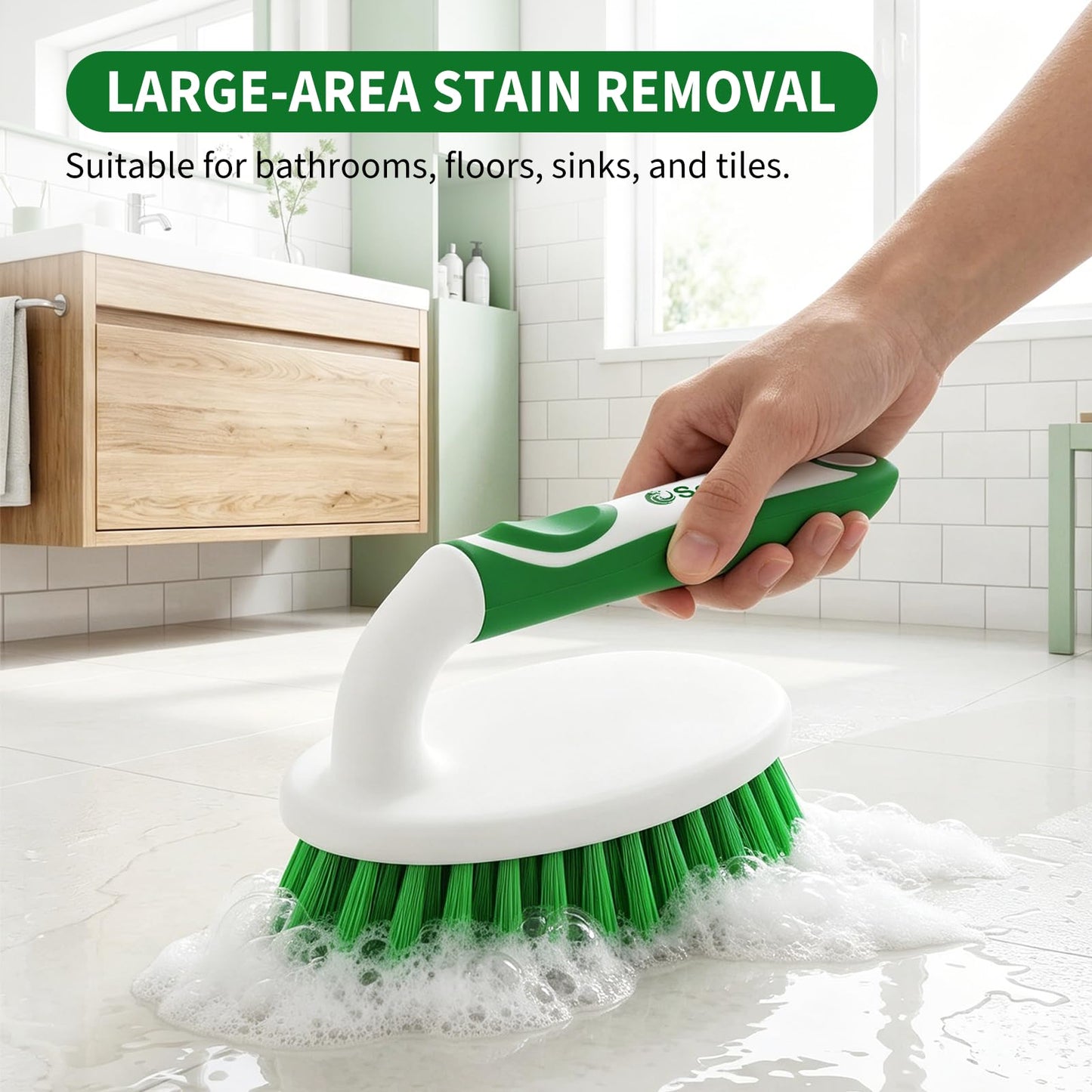 SetSail four-piece green scrub brush set – view 4