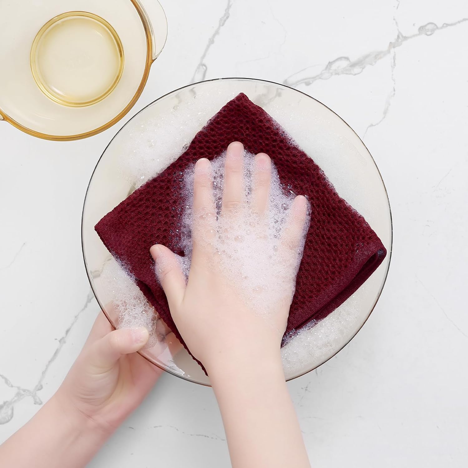 Homaxy 100% Cotton Waffle Weave Kitchen Dish Cloths, Ultra Soft Absorbent Quick Drying Dish Towels