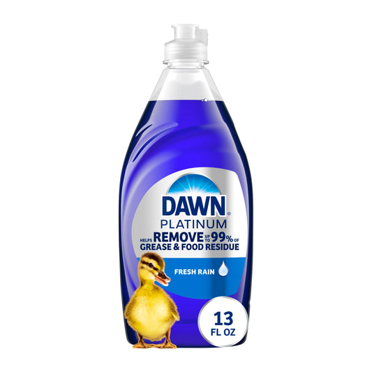 Dawn Platinum Dish Soap, Fresh Rain Scent Liquid Dishwashing Detergent, Powerful Dawn Dish Soap for