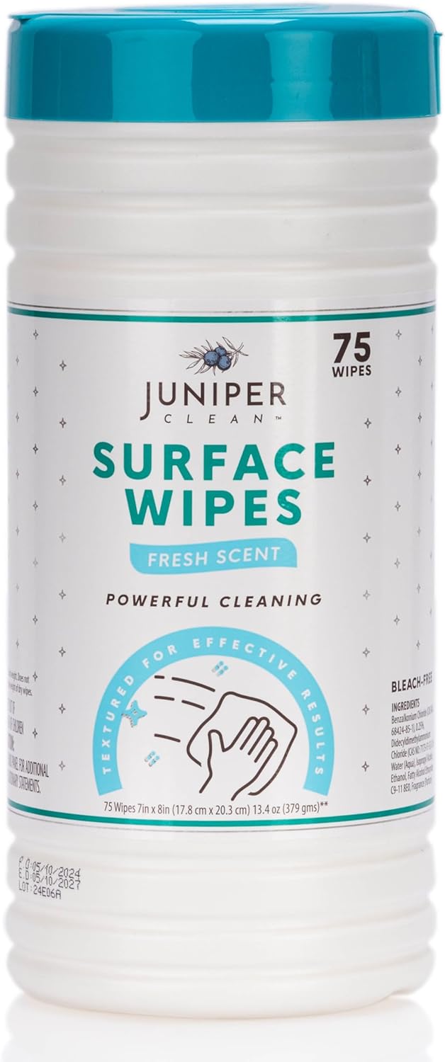 1 Pack Surface Cleaning Wipes Bleach Free, All-Purpose Cleaner for Bathroom, Kitchen, Office, 75