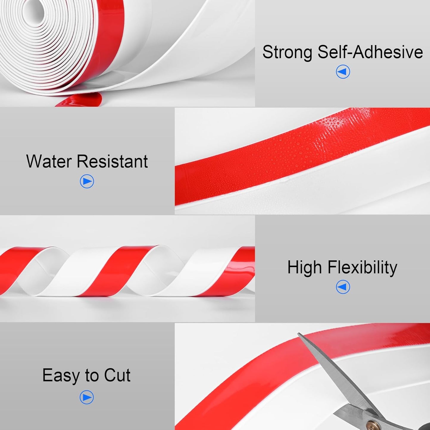 ToLanbbt Weather Stripping Silicone Door Seal Strip 1 in x 20 ft Door Draft Stopper Self Adhesive