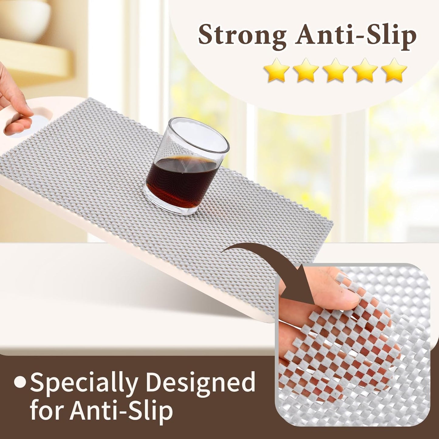 Shelf Liners for Kitchen Cabinets Non Adhesive Shelf Liner Paper Non-Slip Thickened Drawer Liner