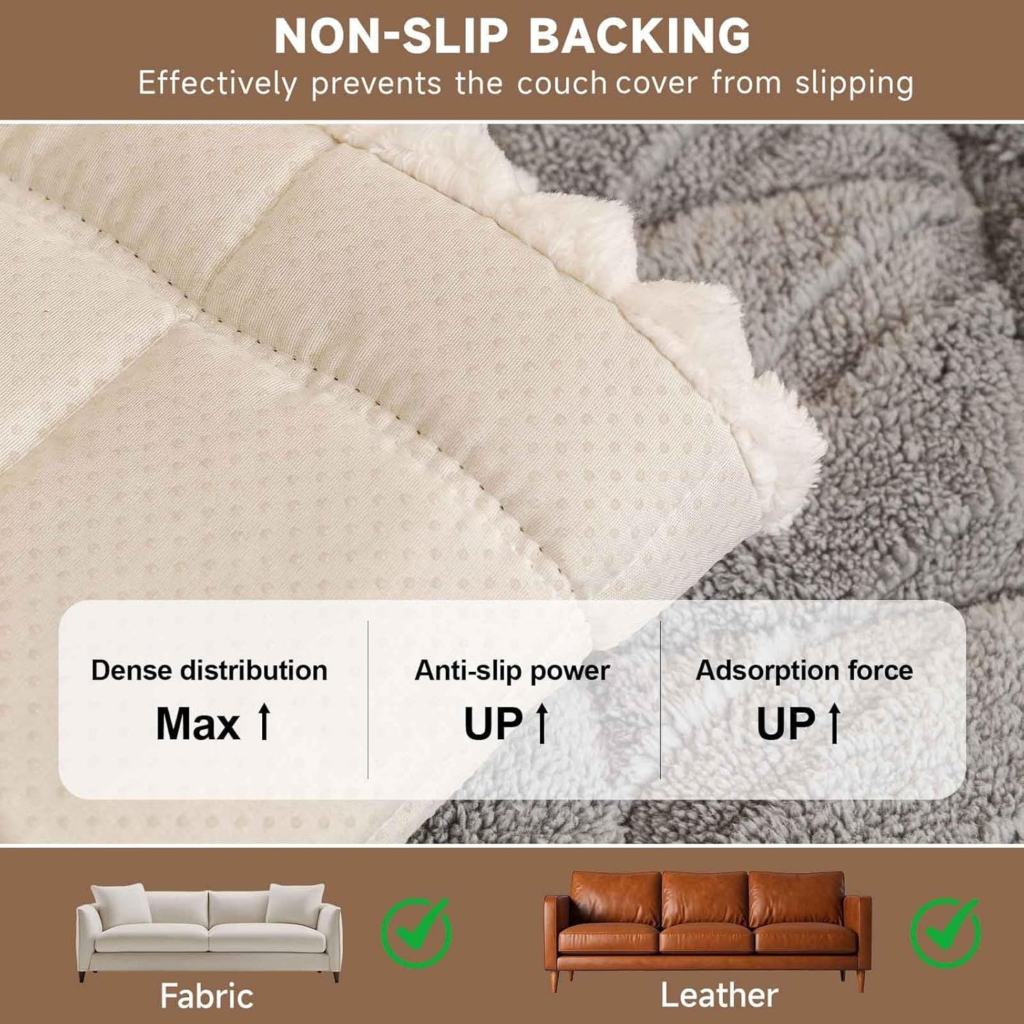 OTOB All Season Couch Cover for Dogs Washable, Non Slip Fuzzy Plush Pet Couch Covers Kids Pet