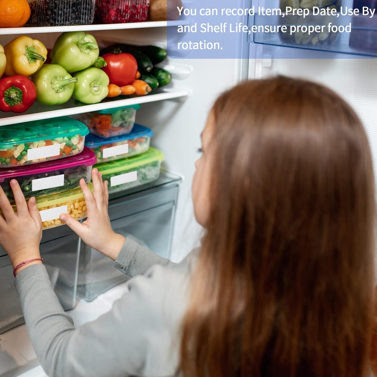Removable Freezer Labels Stickers, 1 x 3 Inch Blank Removable Freezer Labels Food Storage Stickers