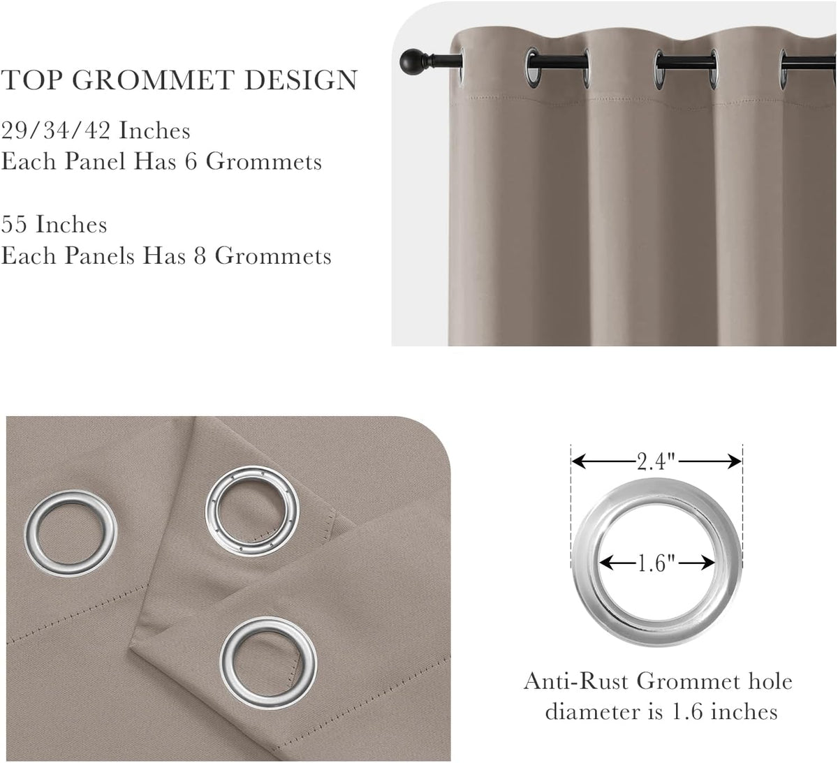 PONY DANCE Blackout Curtains for RV Camper Windows, Privacy Thermal Insulated Mini Curtains &