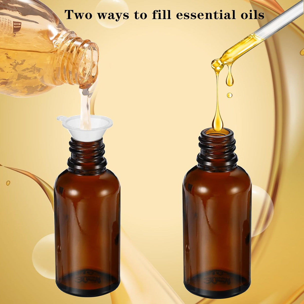 50ML Roller Bottles for Essential Oil, 3 Pack Empty Amber Glass Roller Bottle for Perfume Oil, Roll