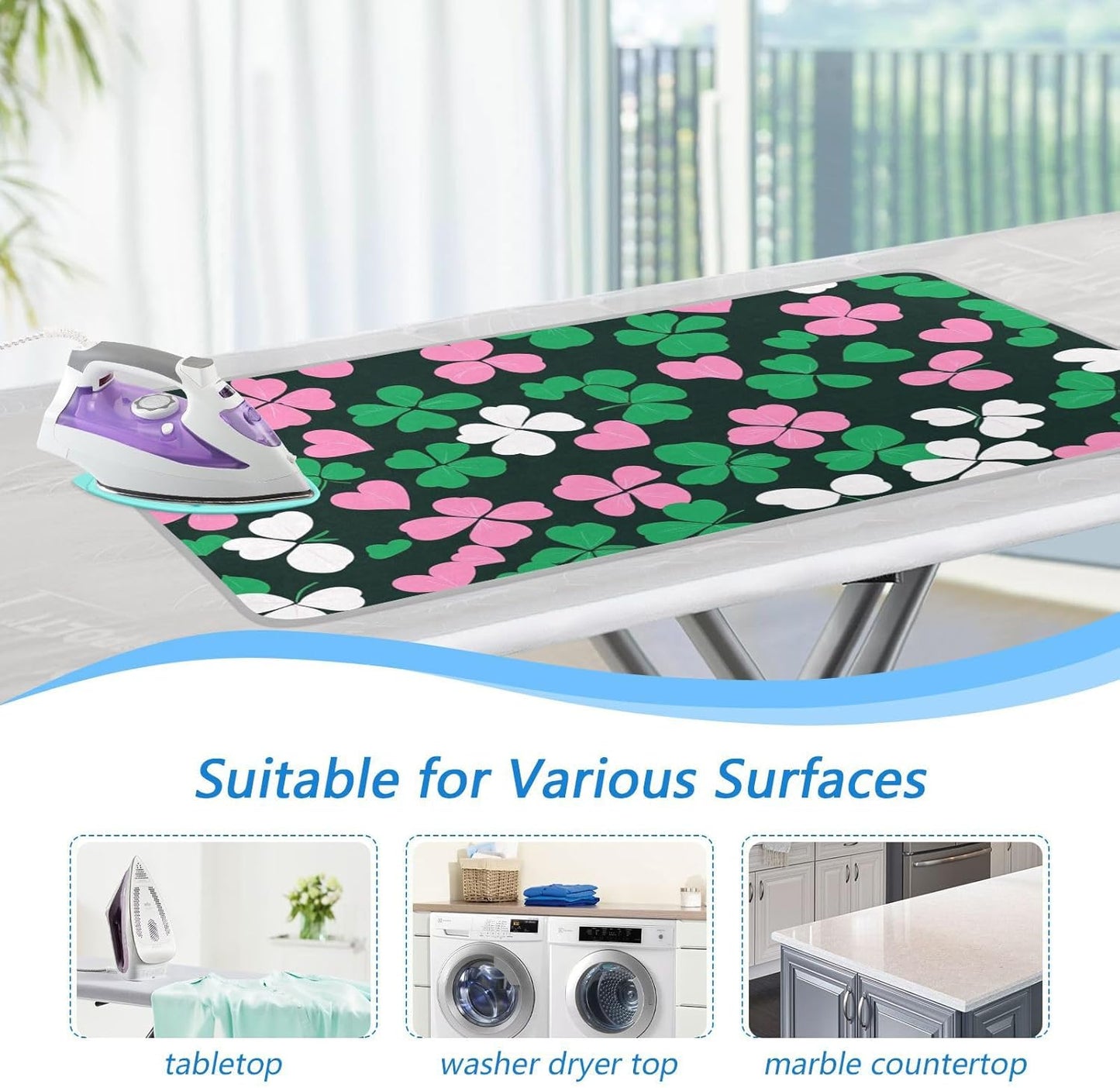 Ironing Mat Portable Ironing Pad Ironing Blanket for Table Top Heat Resistance Double-Side Using