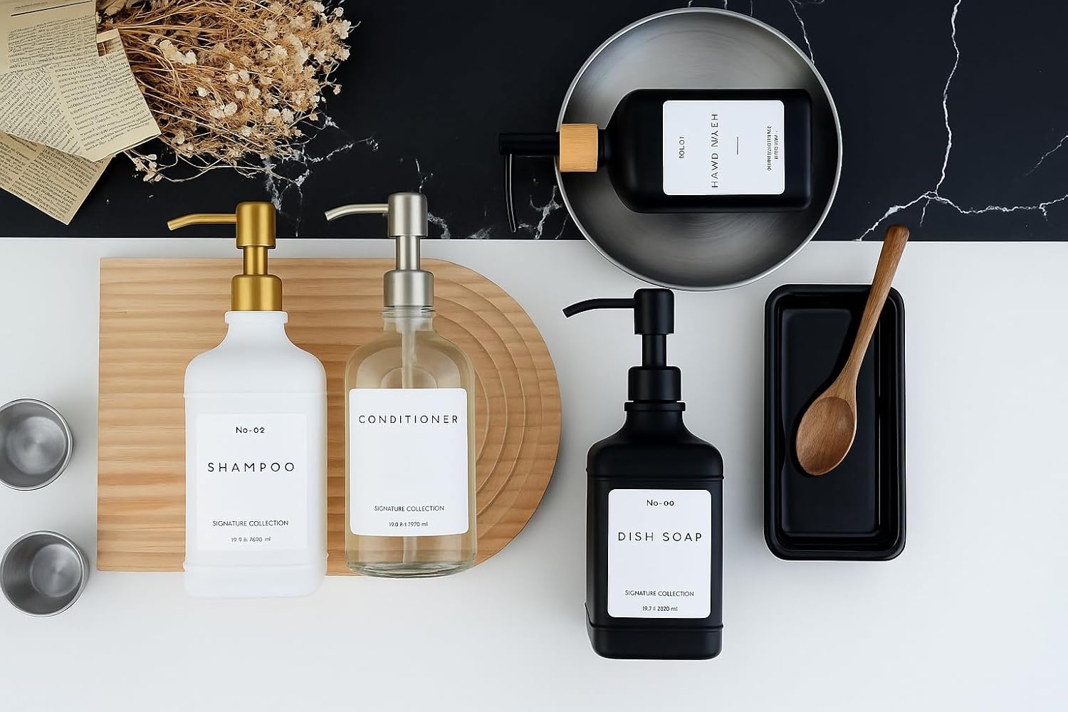 Emerson Essentials Soap Dispenser, Dish Soap Dispenser, Soap Dispenser Bathroom Set, Hand Soap