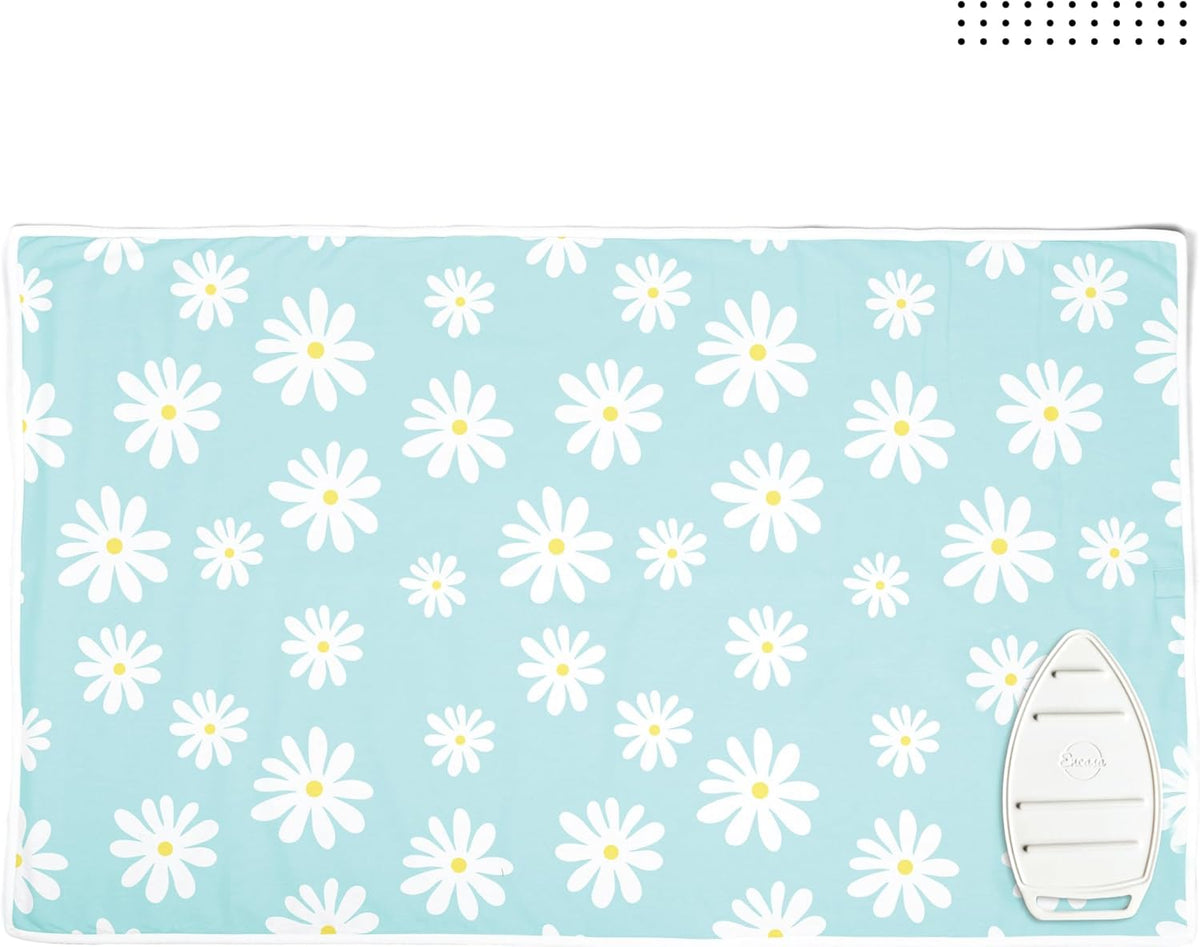 Encasa XO Ironing Mat/Pad (Large 48"x28") with 3mm Padding & Silicone Iron Rest for Steam Pressing