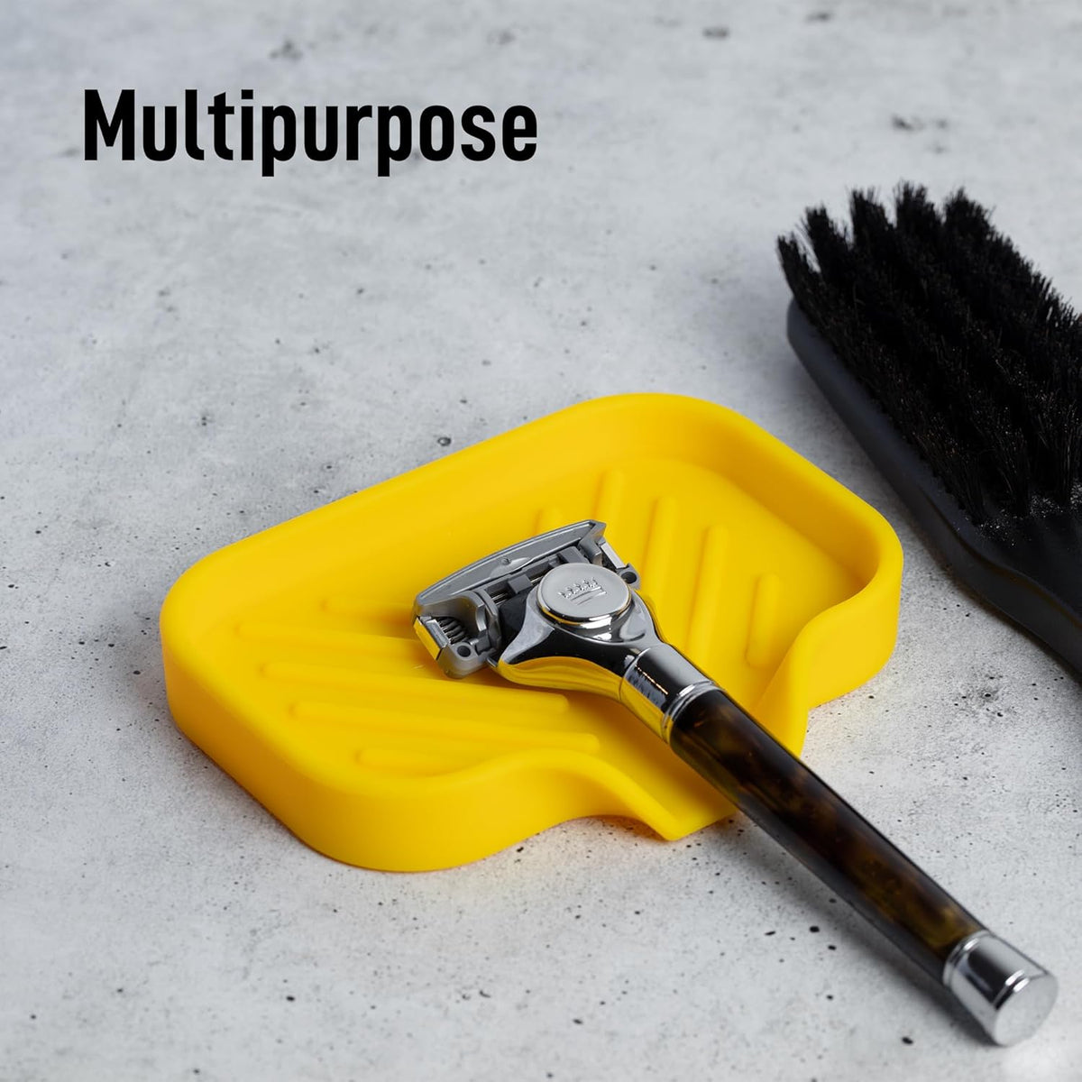 Zulay Kitchen Small Silicone Sponge Holder (4.9x3.3”) – Space-Saving Sink Organizer Tray for