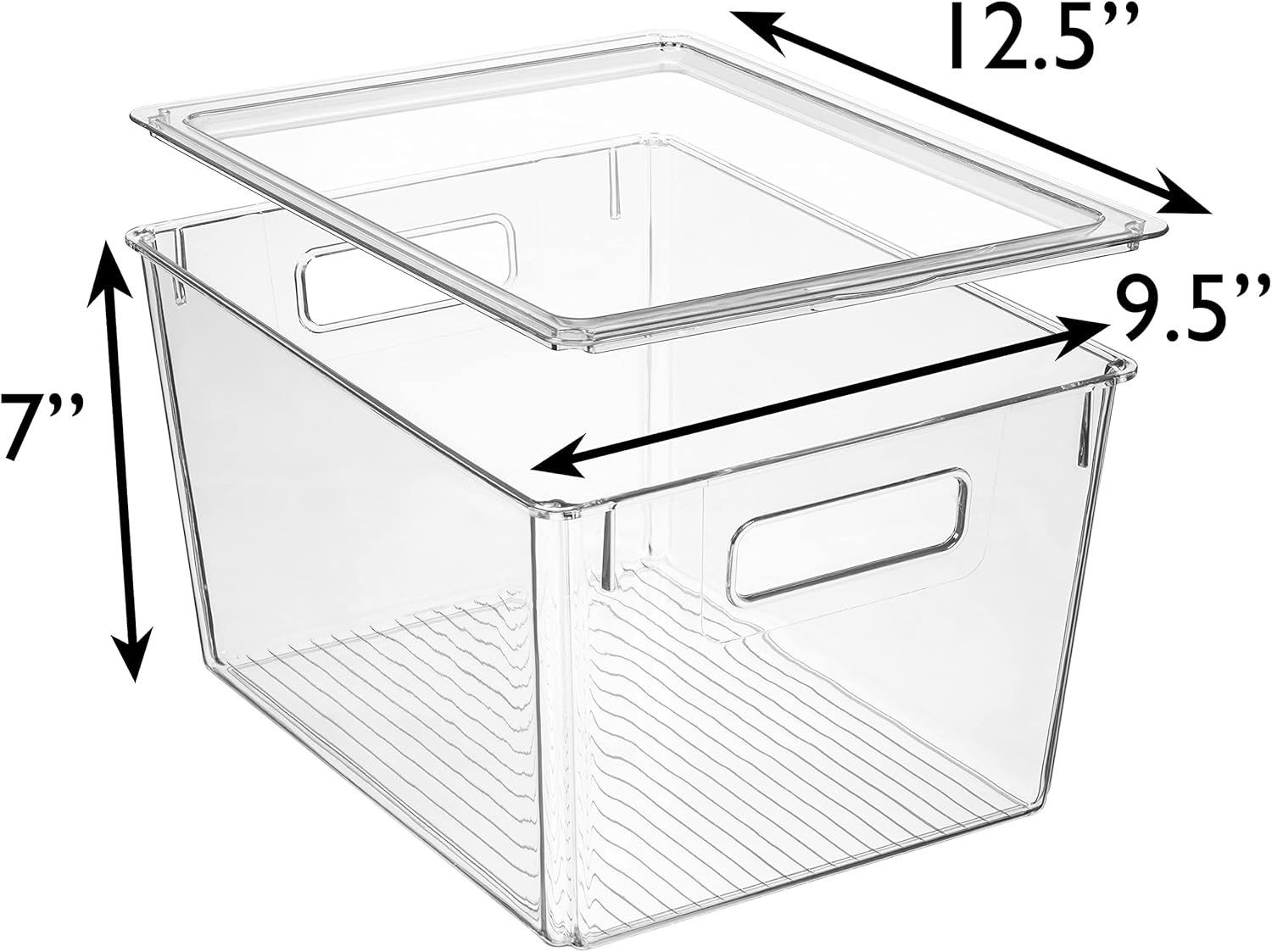 ClearSpace Plastic Storage Bins with Lids X-Large – Perfect Kitchen Organization, Desk Organizer or