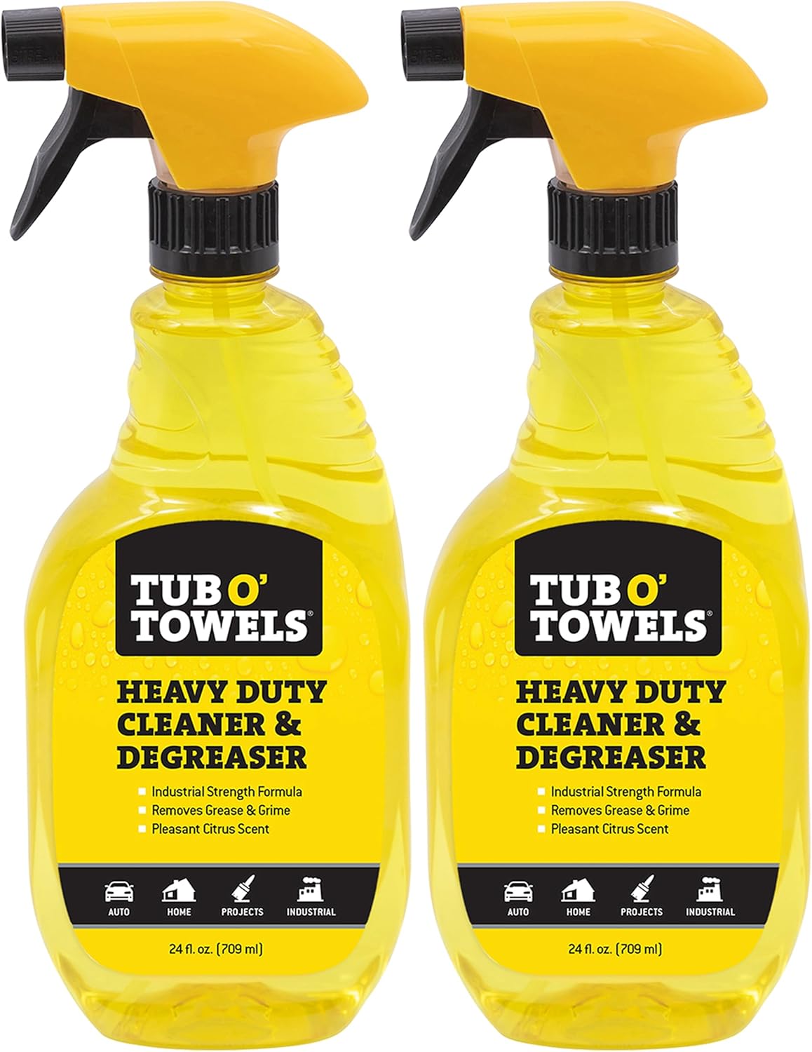 Tub O' Towels Heavy Duty Cleaner and Degreaser Spray Helps in Removing Oil Tar Paint Dirt Caulk