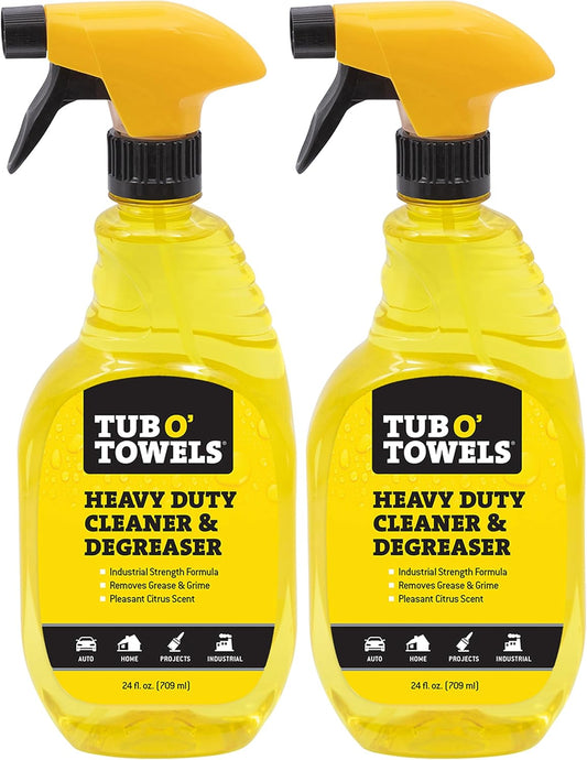 Tub O' Towels Heavy Duty Cleaner and Degreaser Spray Helps in Removing Oil Tar Paint Dirt Caulk