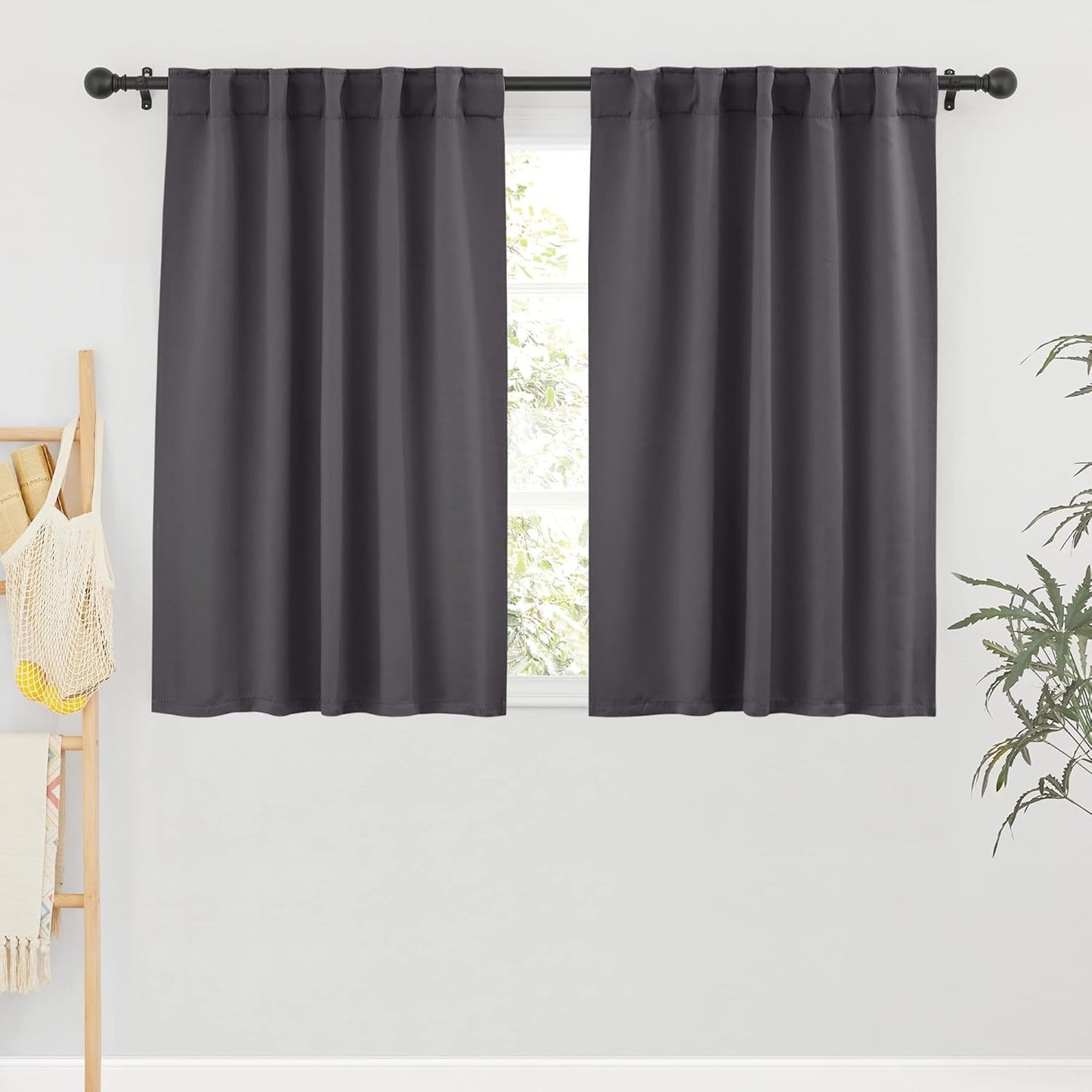 RYB HOME Small Window Curtains Blackout, Privacy Thermal Insulating Drapes for Bedroom Bathroom