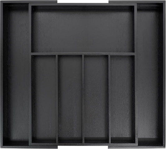 VaeFae Premium Bamboo Drawer Organizer, Expandable Silverware Drawer Organizer, Cutlery Tray with