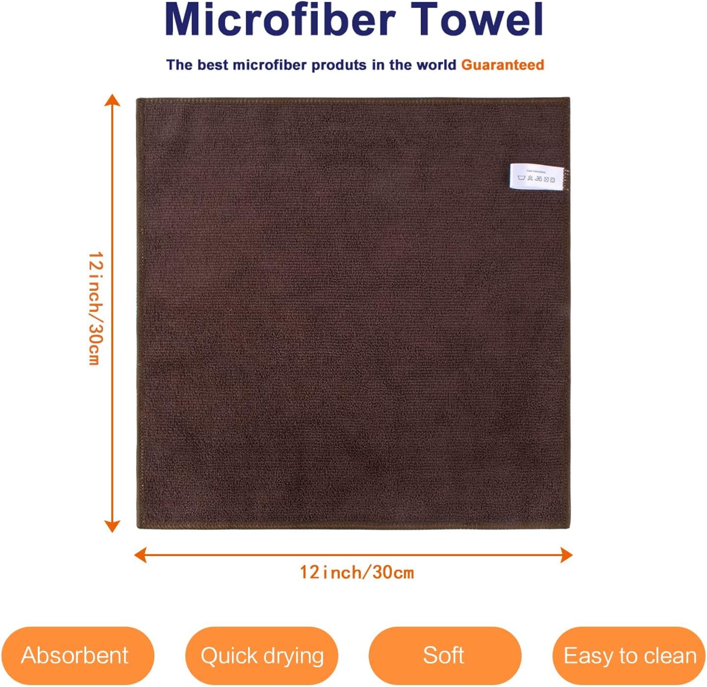 KinHwa Microfiber Dish Cloths for Washing Dishes Ultra Absorbent Dish Rags Fast Drying Kitchen Wash