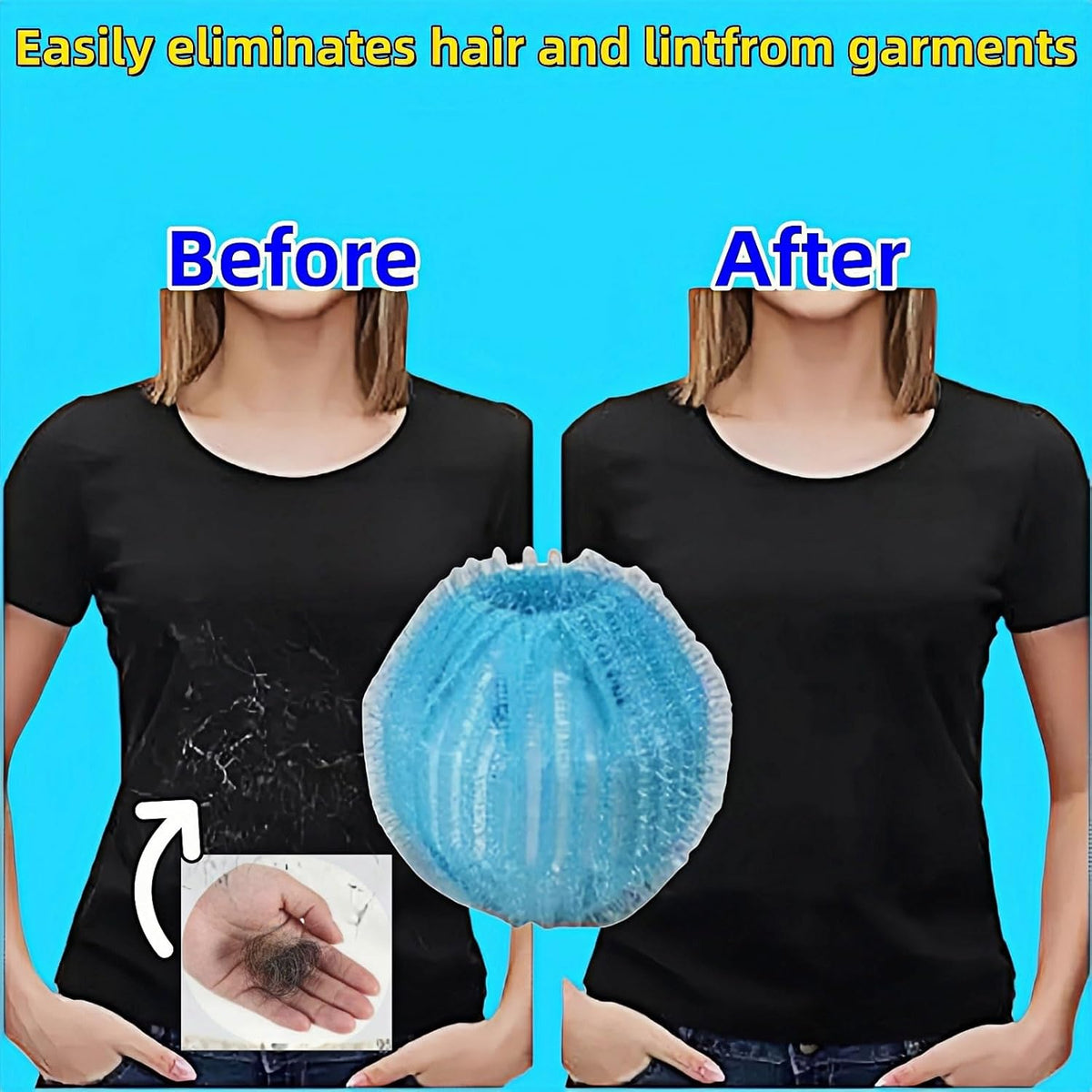 12 PCS Pet Hair Remover for Laundry & Dryer, Reusable Laundry Lint Catcher, Dog Hair Remover Tool