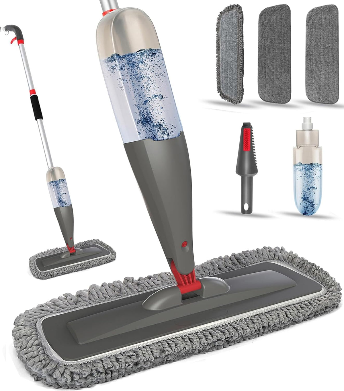 Spray Mop for Floor Cleaning with Washable Pads, Microfiber Wet Mops with 800 ml Refillable