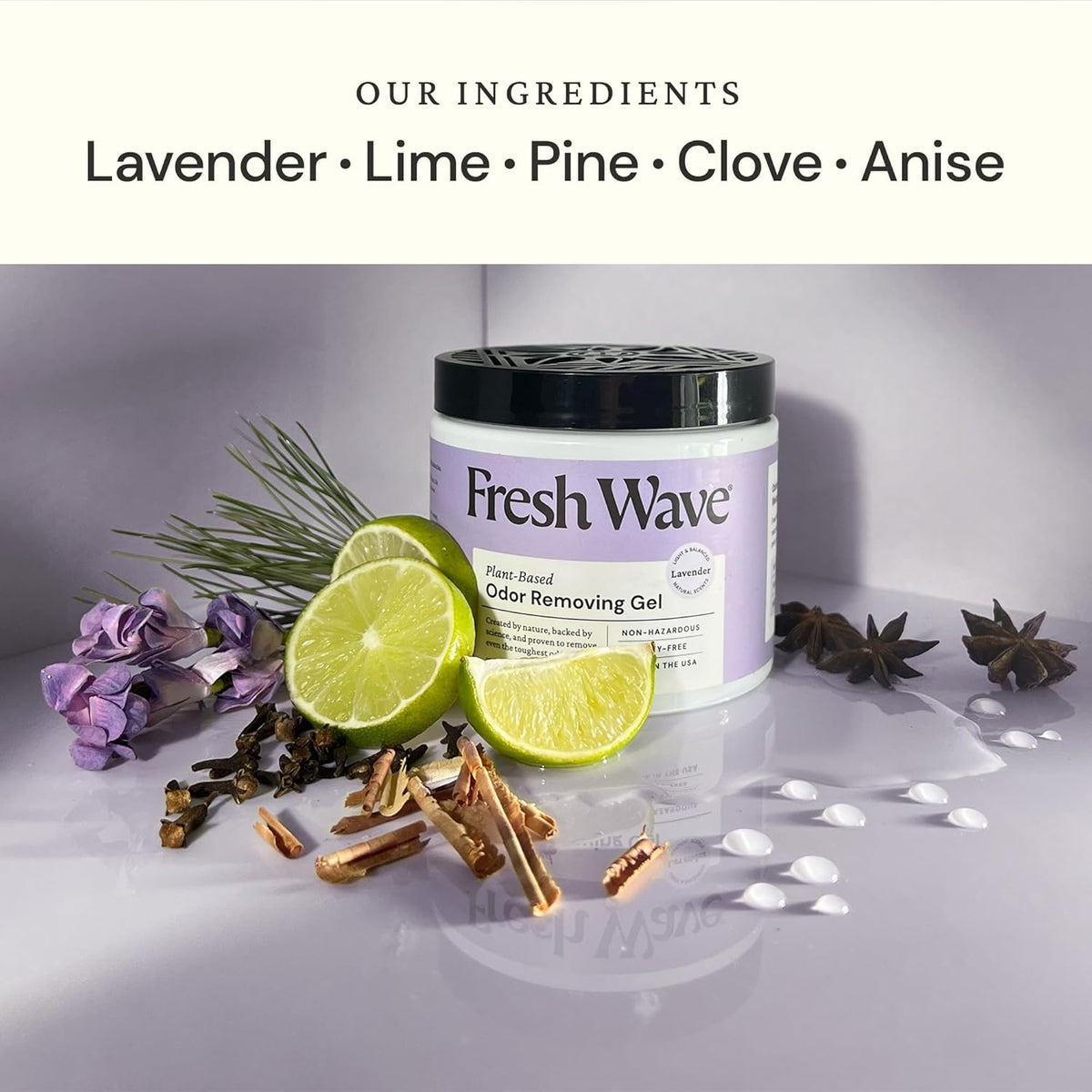 Fresh Wave Lavender Odor Removing Gel, 15 oz. | Odor Absorbers for Home | Safer Odor Relief |